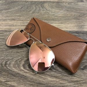 Ray Ban Pink Flash Lenses Aviator